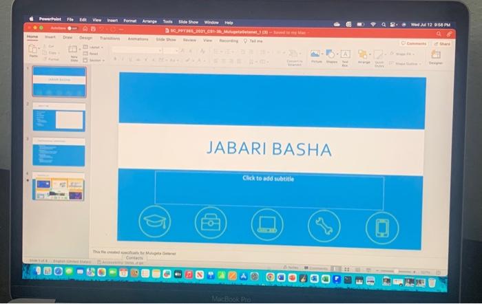 JABARI BASHA | Chegg.com