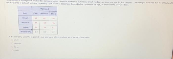 Solved for a water taw company wants to dncide whether to | Chegg.com