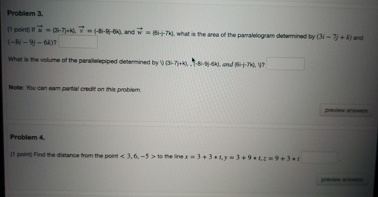 Solved Problem 3 1 Point If U U 31 7j K 81 9 Chegg Com