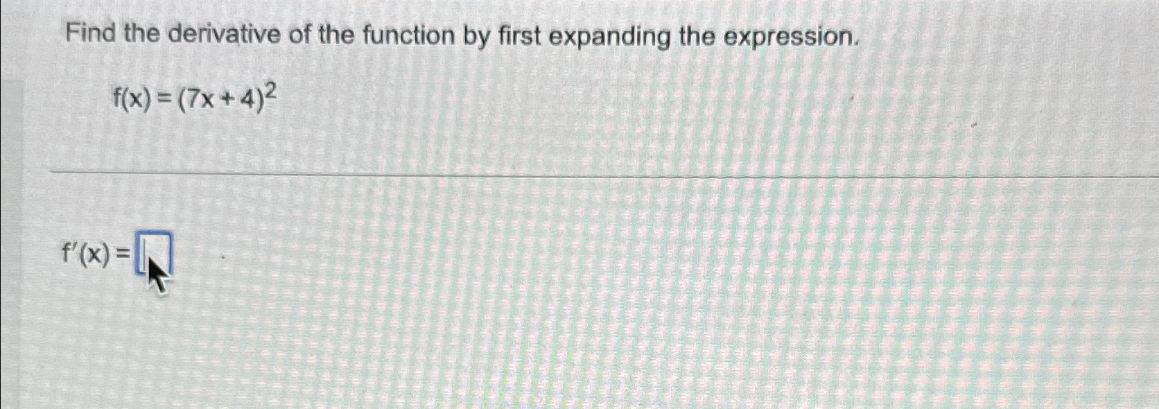 Solved Find the derivative of the function by first