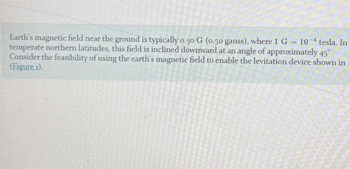 Solved Earth's magnetic field near the ground is typically | Chegg.com