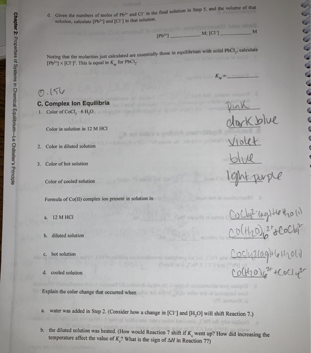 Solved Experiment 2 Data and Observations: Properties of | Chegg.com