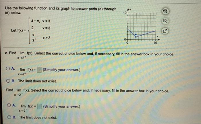 Solved Use the following function and its graph to answer | Chegg.com