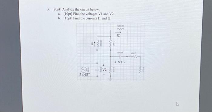 Solved 1. [30pt] Find The Equivalent Impedance (Zeq) In The | Chegg.com