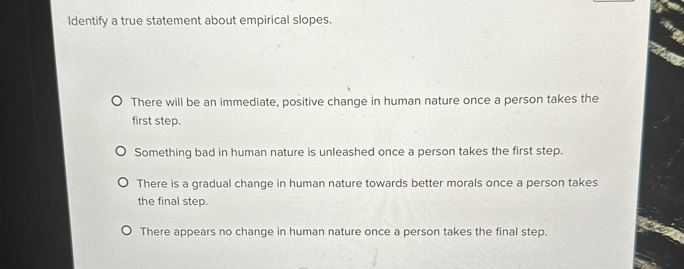 Solved Identify a true statement about empirical | Chegg.com