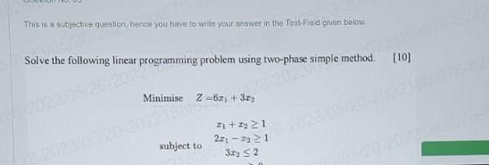 Solved Solve The Following Linear Programming Problem Using | Chegg.com