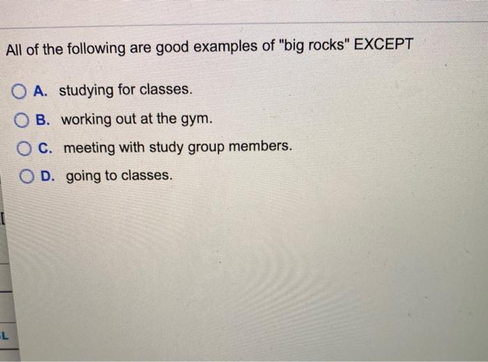 Solved All of the following are good examples of 