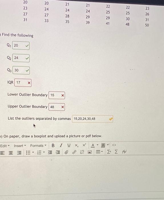 Solved 21 22 23 20 23 27 31 20 24 27 33 24 21 24 28 35 29 39 | Chegg.com