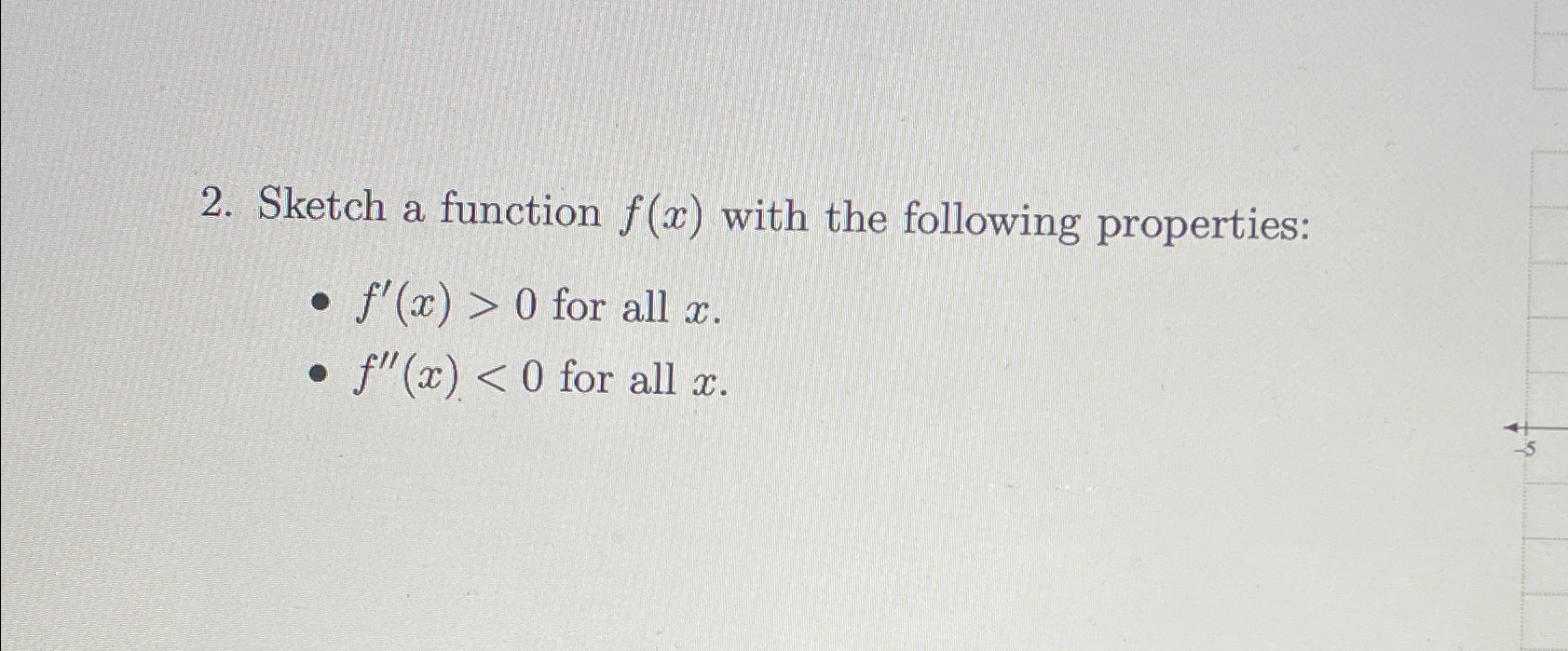 Solved Sketch a function f(x) ﻿with the following | Chegg.com