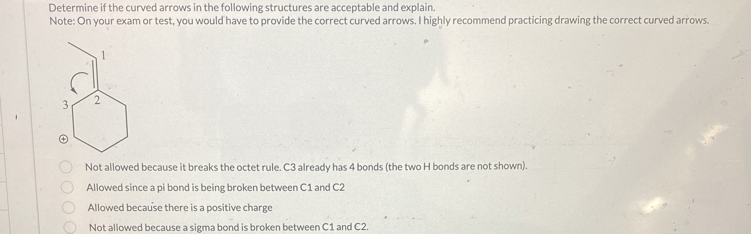 Solved Determine if the curved arrows in the following | Chegg.com