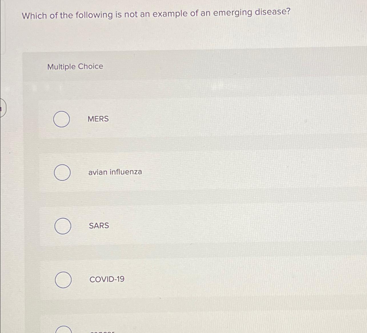 Solved Which of the following is not an example of an | Chegg.com