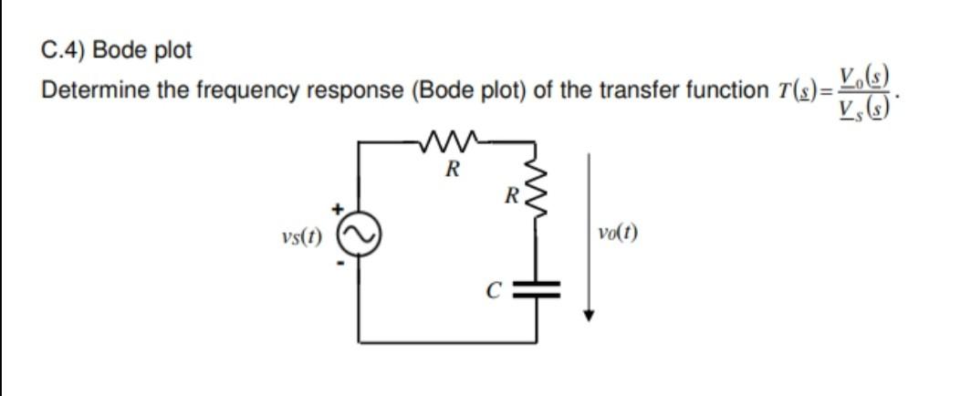 Solved C.4) Bode plot Determine the frequency response (Bode | Chegg.com