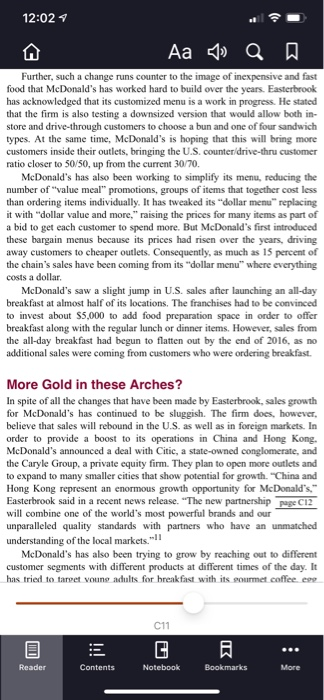 Solved Read Case 3: "McDonald's In 2017", Found In The Back | Chegg.com