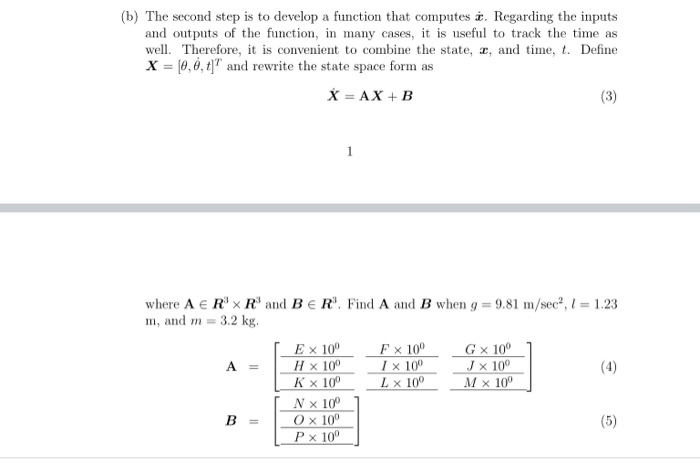 Solve Part B With Matlab Do Not Use Paper Inckud Chegg Com