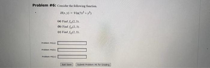 Solved Problem \#6: Consider The Following Function. | Chegg.com