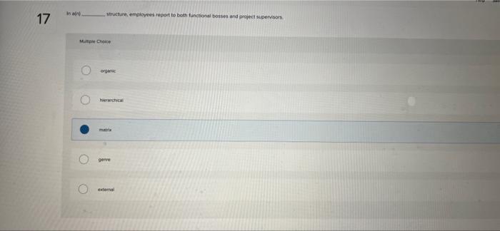 Solved 16 A hierarchical organization is best defined as | Chegg.com