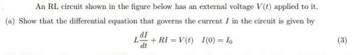 Solved An RL circuit shown in the figure below has an | Chegg.com