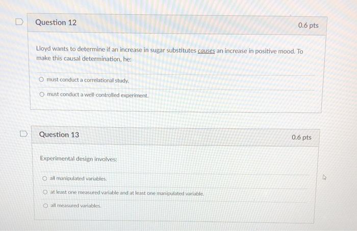 Solved > Question 5 0.6 pts while a measured variable is In | Chegg.com