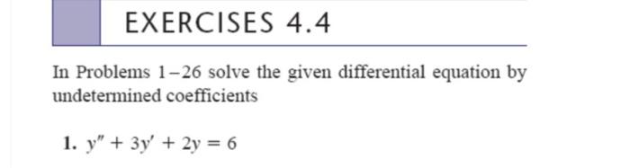 Solved In Problems 1-26 solve the given differential | Chegg.com