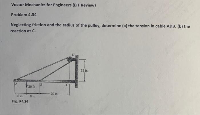 Solved Neglecting Friction And The Radius Of The Pulley Chegg Com