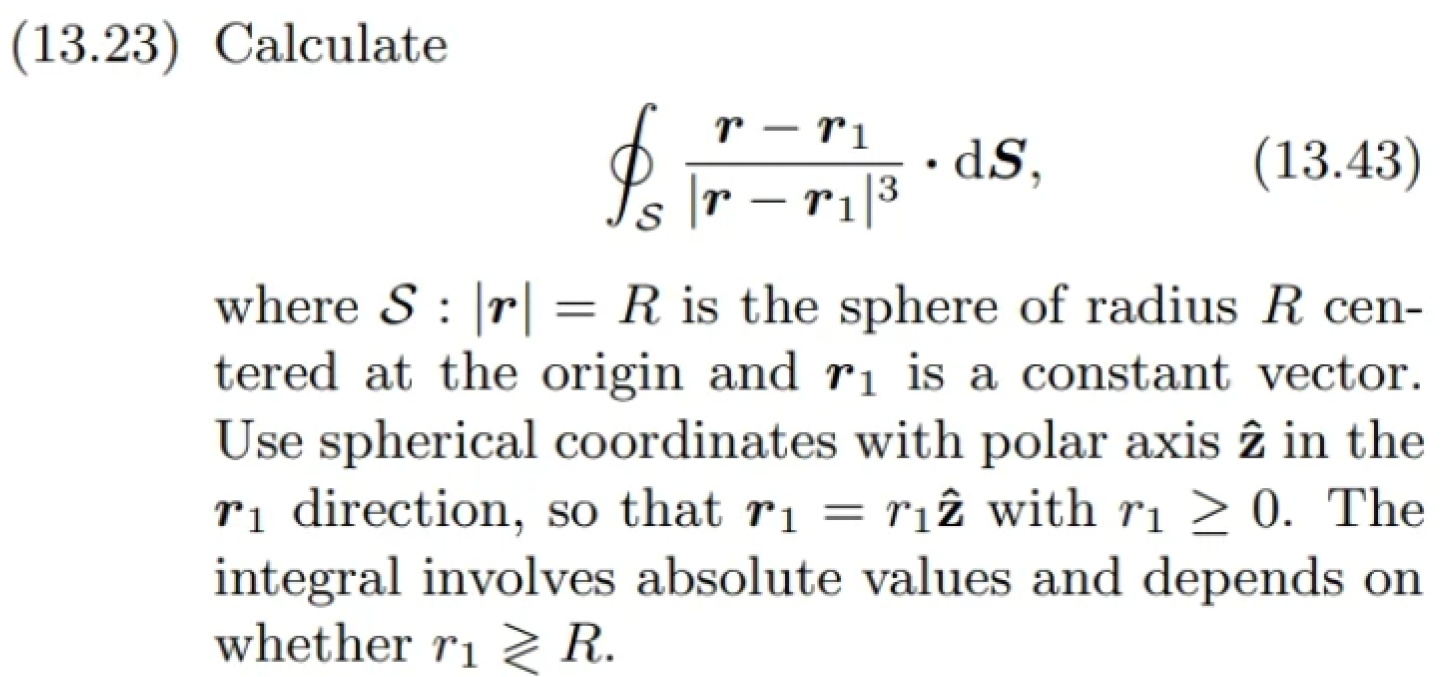 Vjl S R R1 Solved (13.23) Calculateo∫Sr-r1|r-r1|3*dSwhere S:|r|=R is | Chegg.com