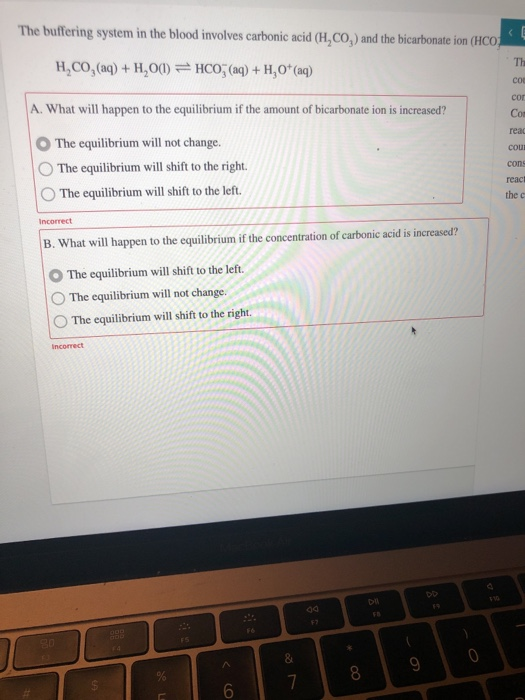 Solved E The buffering system in the blood involves carbonic | Chegg.com