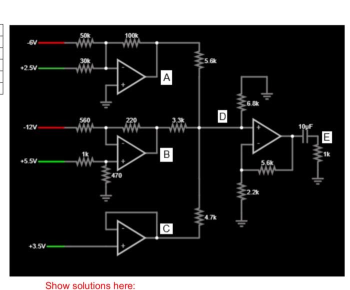 Solved 11. From the circut below solve the voltage at the | Chegg.com