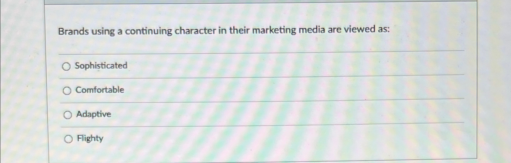 Solved Brands using a continuing character in their | Chegg.com