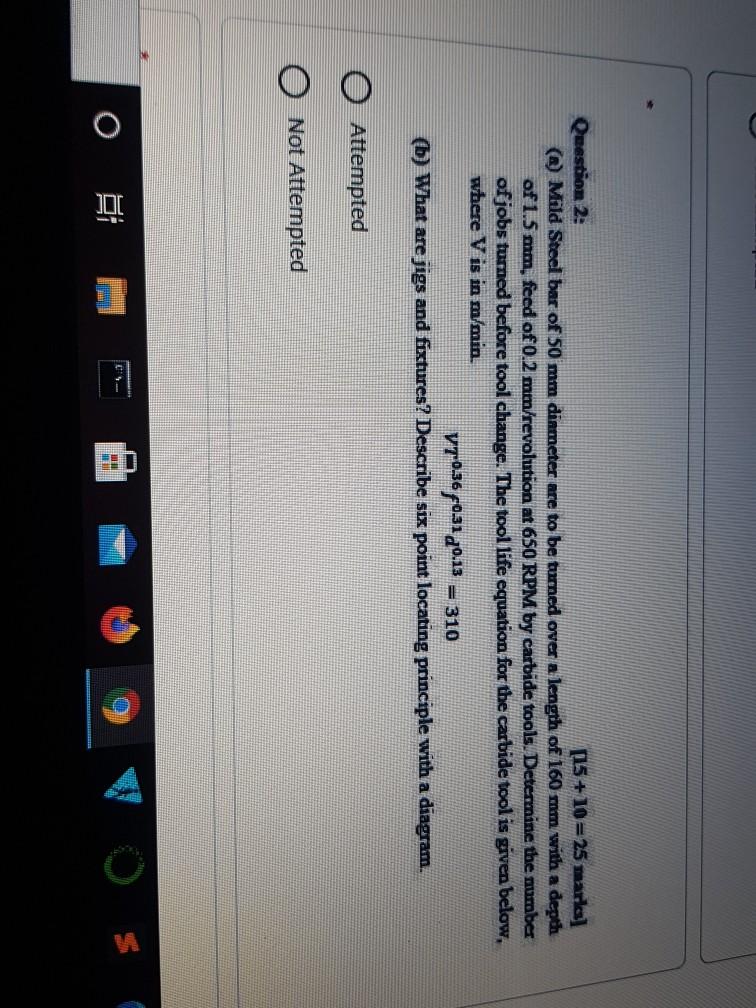 Solved Question 2: 115 + 10 = 25 marka) @ Mild Steel bar of | Chegg.com