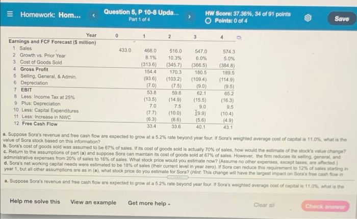 Solved Homework: Hom... Question 5, P 10-8 Upda... > HW | Chegg.com