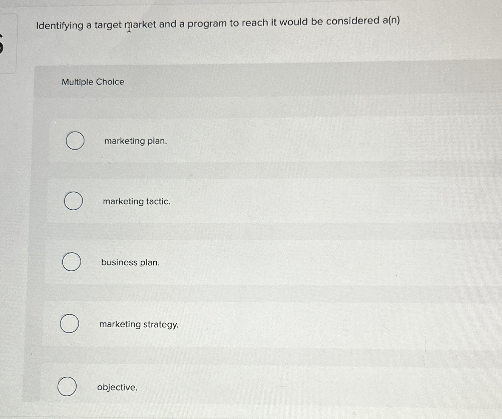 Solved Identifying a target market and a program to reach it | Chegg.com