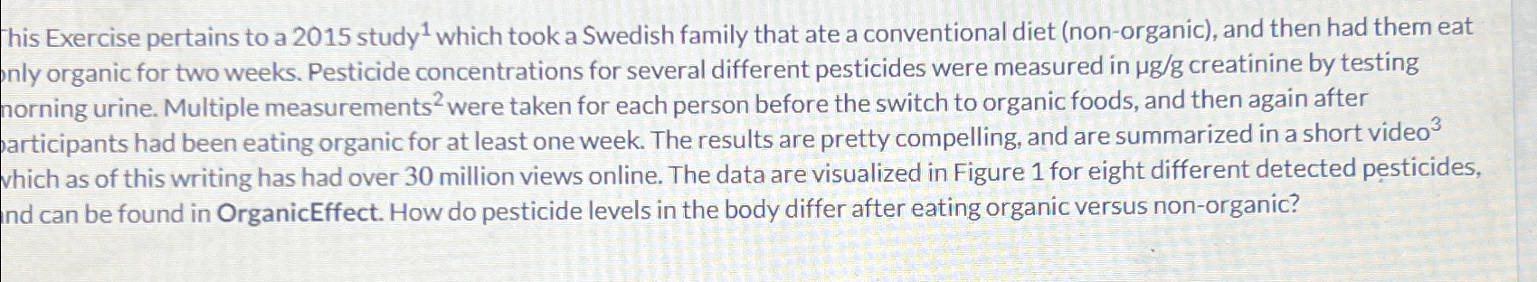 Solved This Exercise pertains to a 2015 ﻿study ?1 ﻿which | Chegg.com