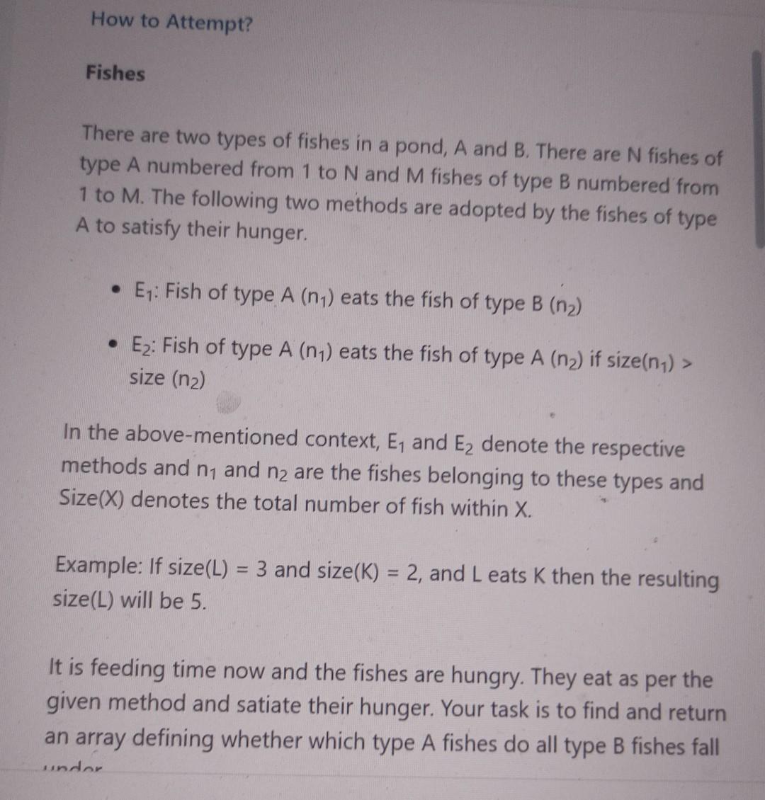Fishes There Are Two Types Of Fishes In A Pond, A And | Chegg.com