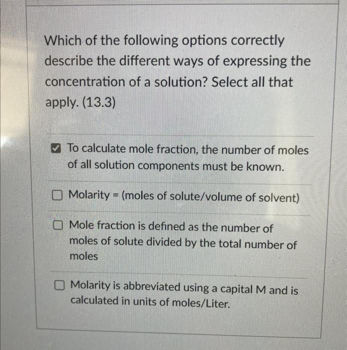 Solved Which Of The Following Options Correctly Describe The | Chegg.com