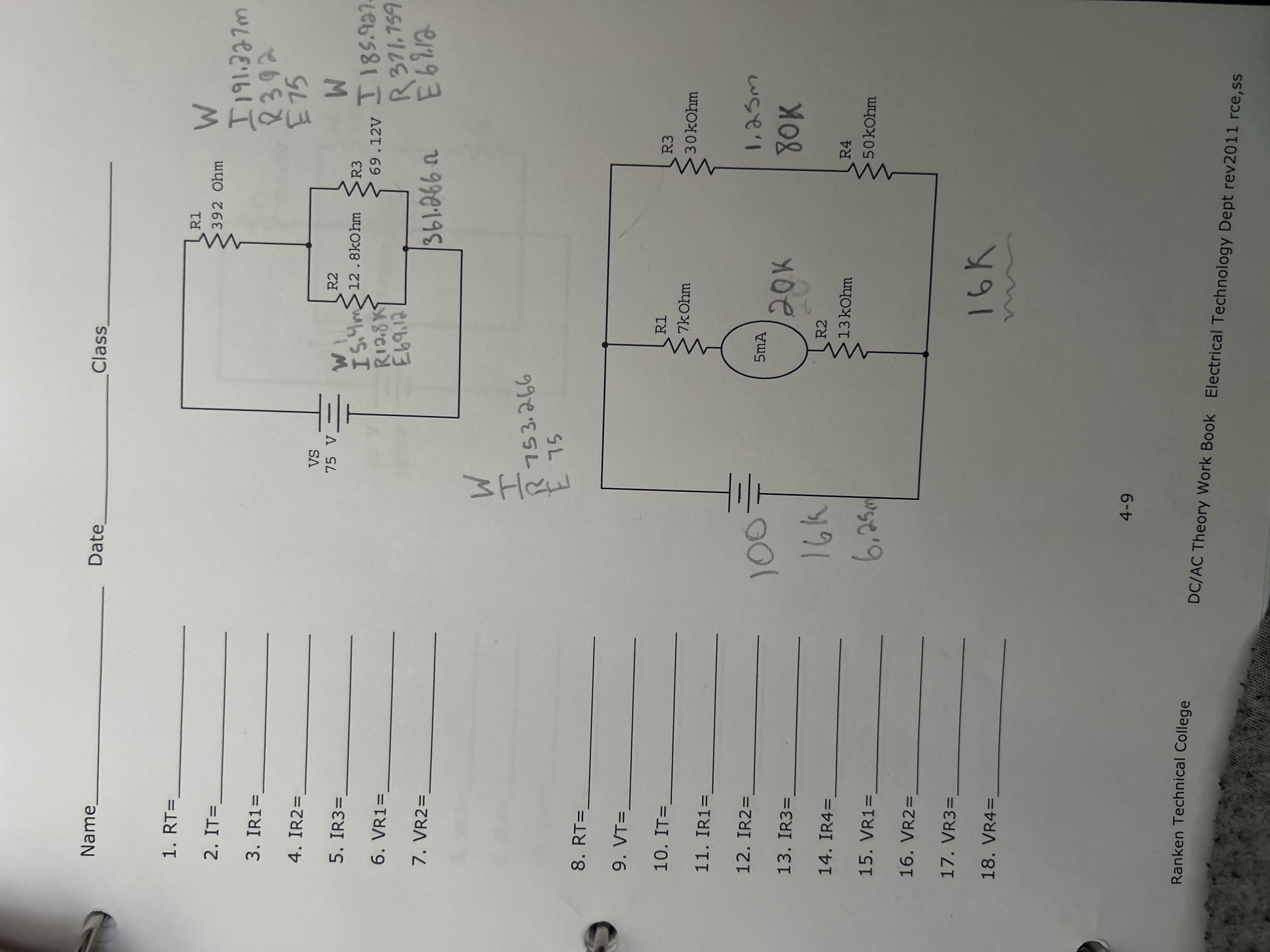 Solved NameDateRT=IT=IR1=IR2=IR3=VR1=VR2=RT=VT=IT=IR1=IR2=IR | Chegg.com