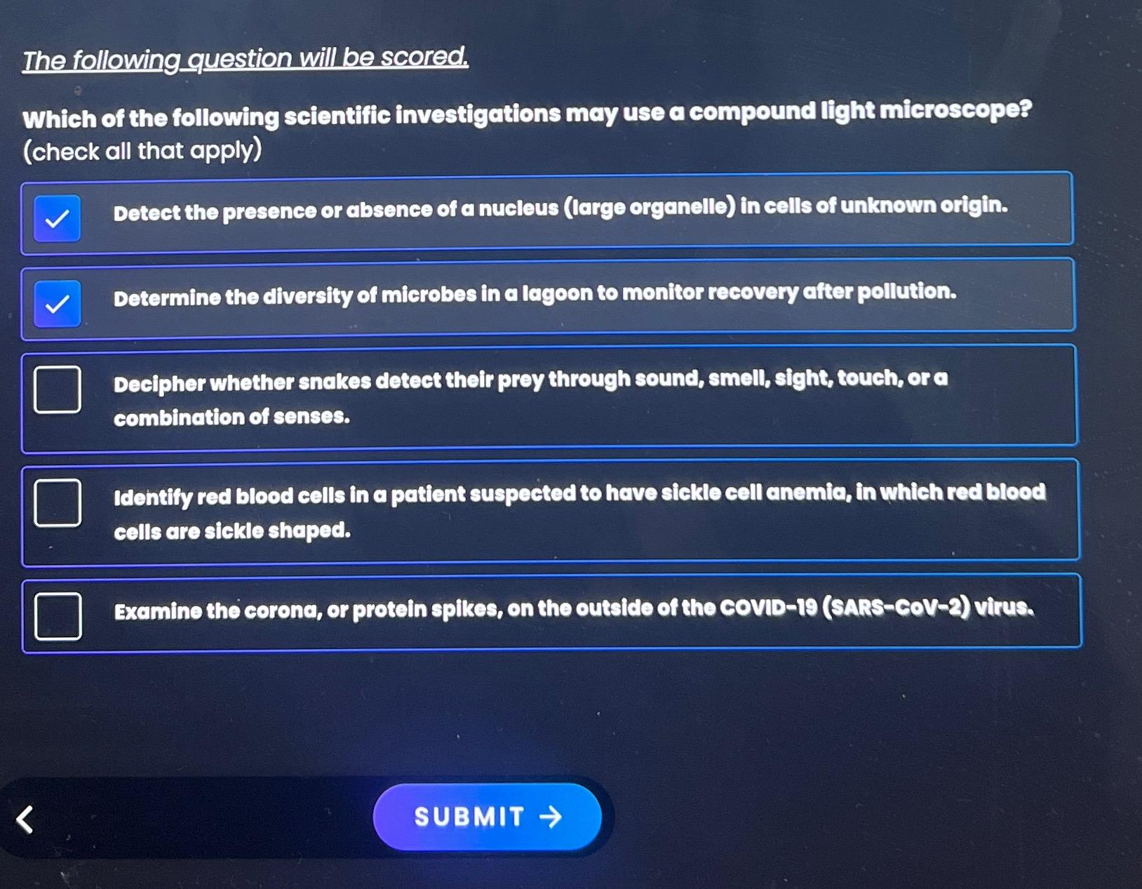 Solved The following question will be scored.Which of the