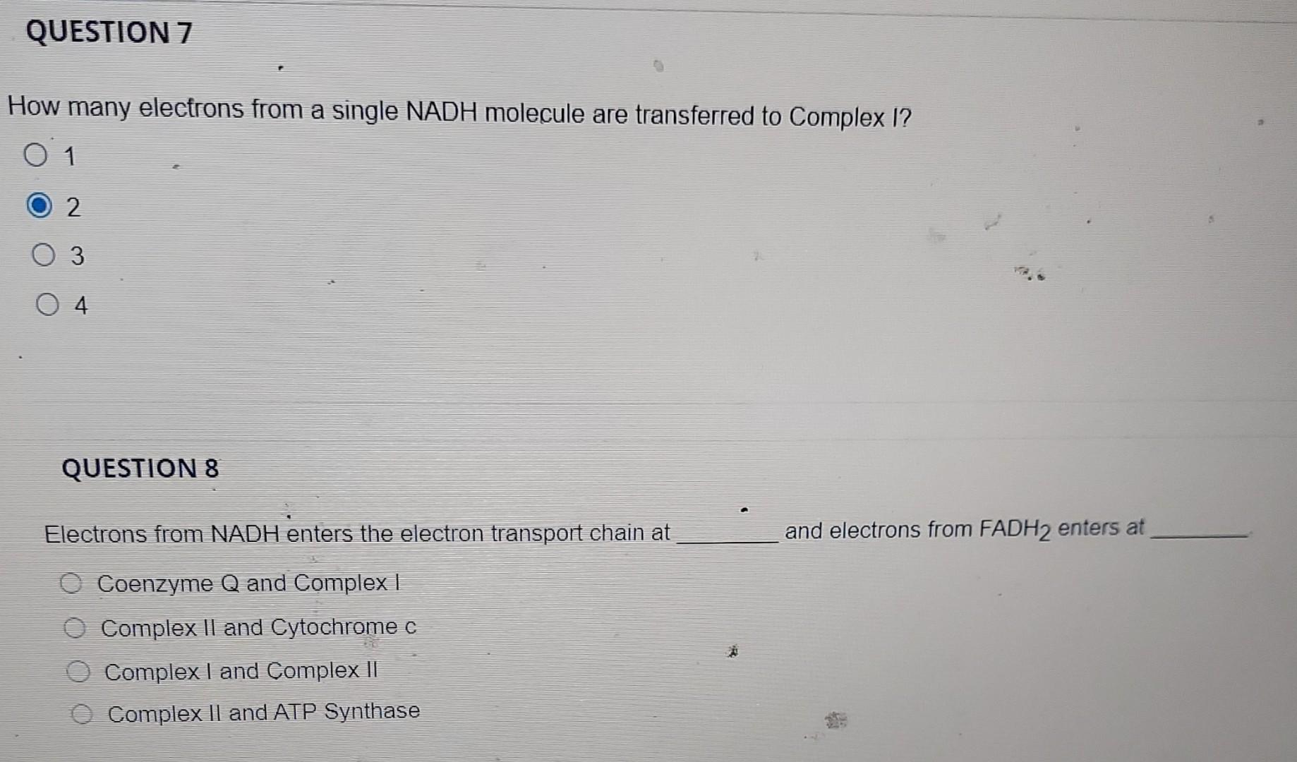 Solved The components of electron transport do NOT include | Chegg.com