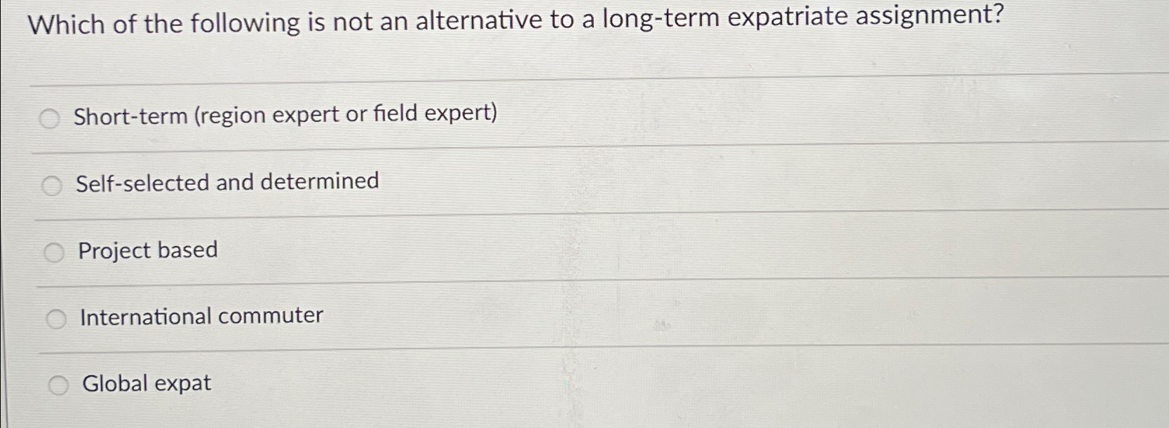 Solved Which of the following is not an alternative to a | Chegg.com