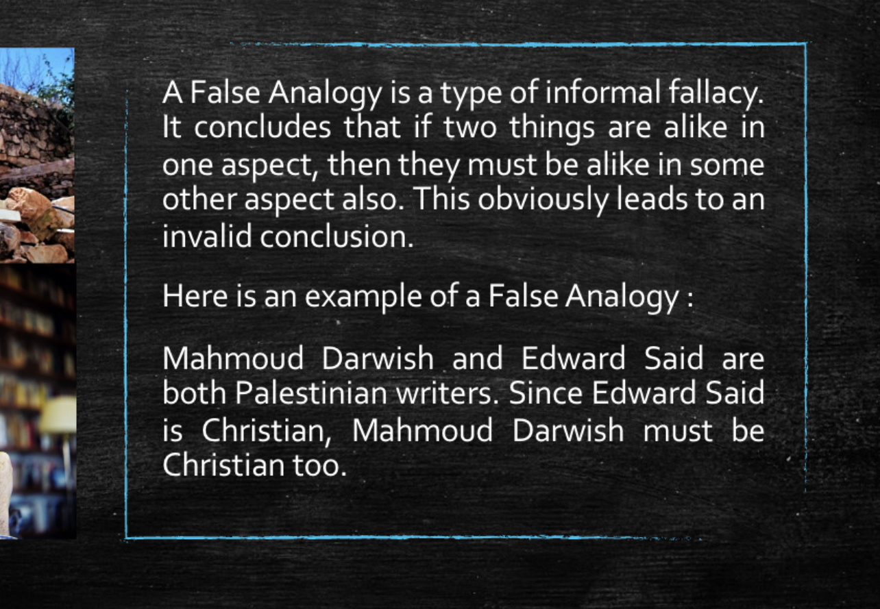 Solved A False Analogy is a type of informal fallacy. It | Chegg.com