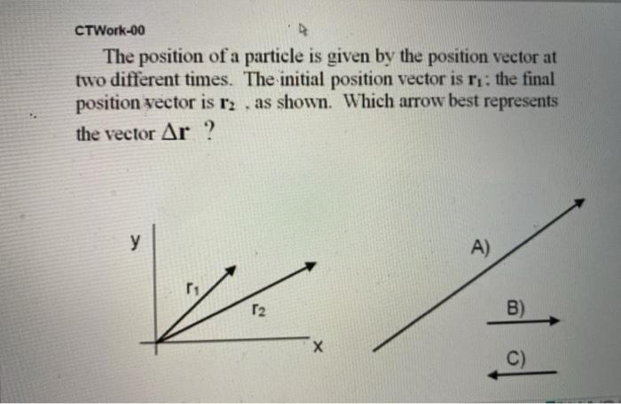 Solved CTWork-00 The position of a particle is given by the | Chegg.com