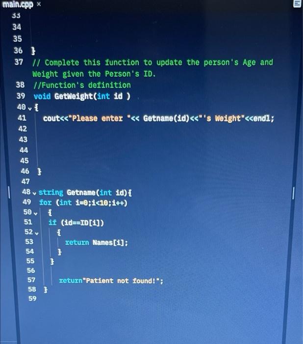 Solved Use this program to creat the definition of the | Chegg.com