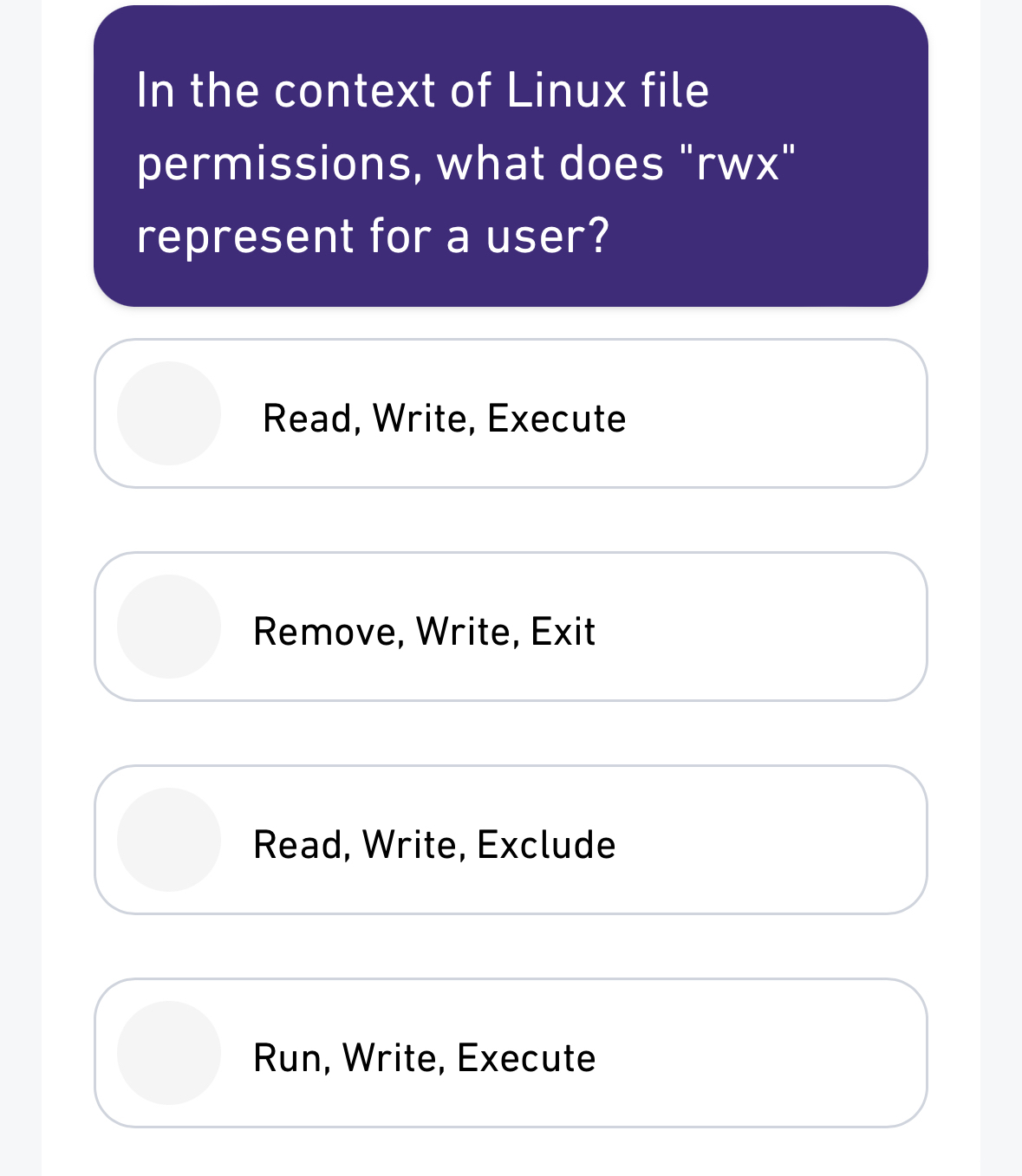 Solved In the context of Linux file permissions, what does | Chegg.com