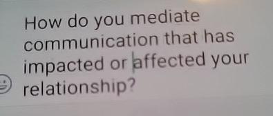 Solved How do you mediate communication that has impacted or | Chegg.com