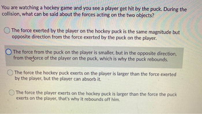 Solved You Are Watching A Hockey Game And You See A Player | Chegg.com