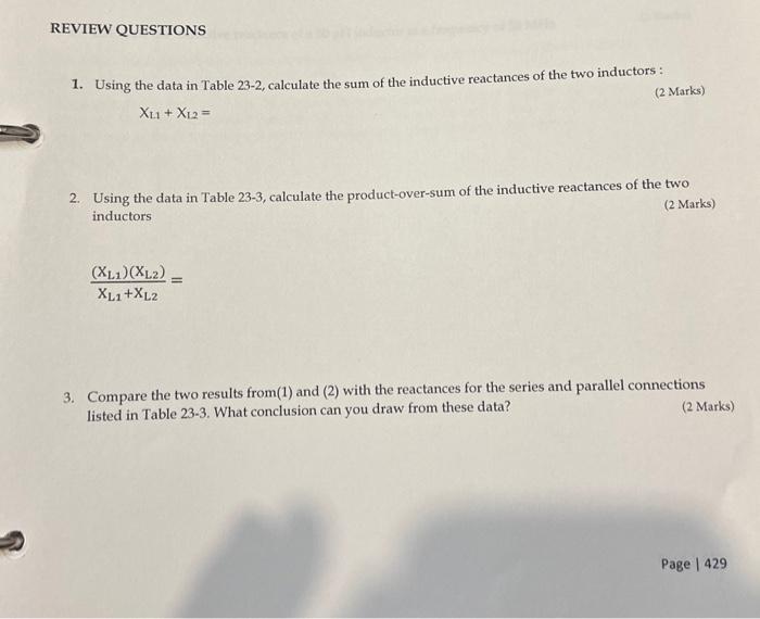 Solved 1. Using the data in Table 23-2, calculate the sum of | Chegg.com