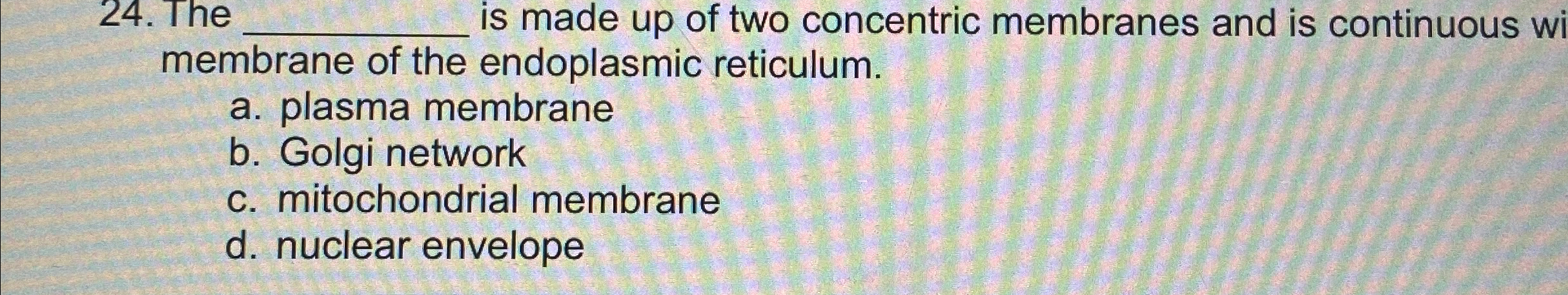 Solved The is made up of two concentric membranes and is | Chegg.com