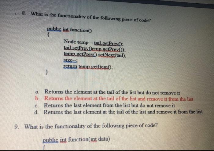 Solved 8. What is the functionality of the following piece | Chegg.com