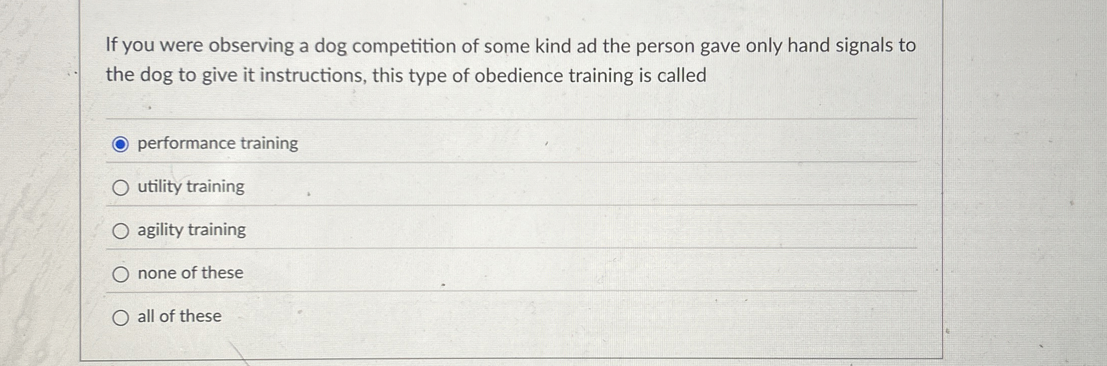 [Solved] If you were observing a dog competition of some ki