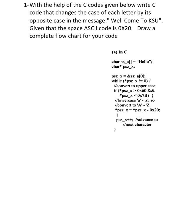 Solved 1- With the help of the C codes given below write C | Chegg.com