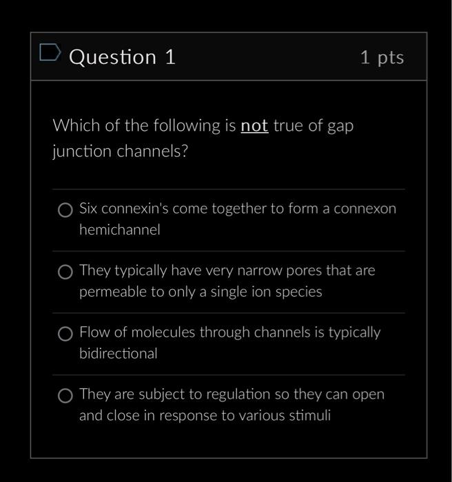 Solved Question 1 1pts Which of the following is not true of